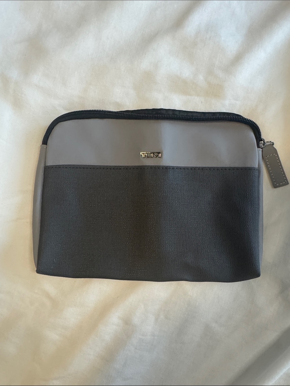Tumi Two-Tone Gray and Black Toiletry Bag